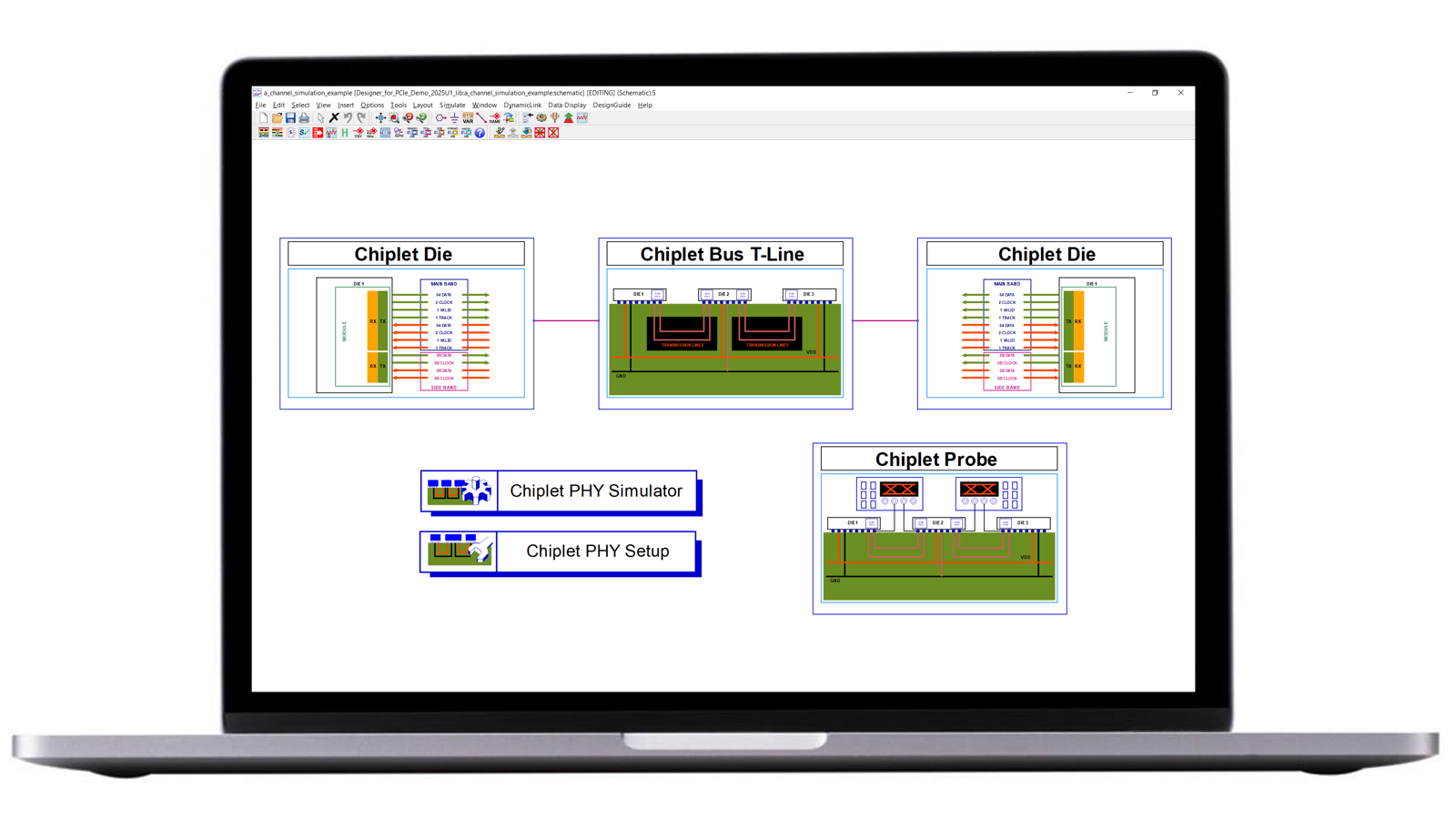 Chiplet PHY Designer provides engineers with an intuitive and integrated chiplet system analysis environment.