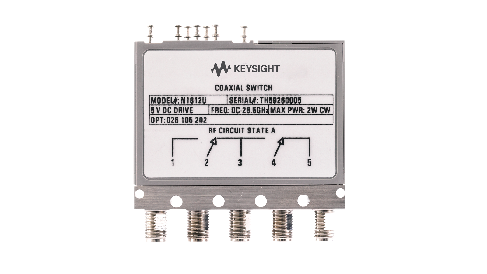N1812UL 5-Port Coaxial Switch