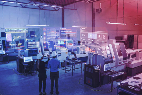 使用 Keysight PathWave 制造分析软件的工人