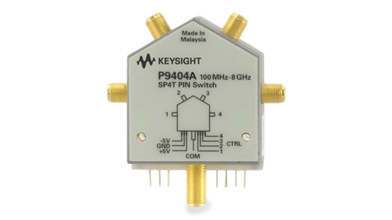 P9404A PIN Solid State Switch, 100 MHz to 8 GHz, SP4T