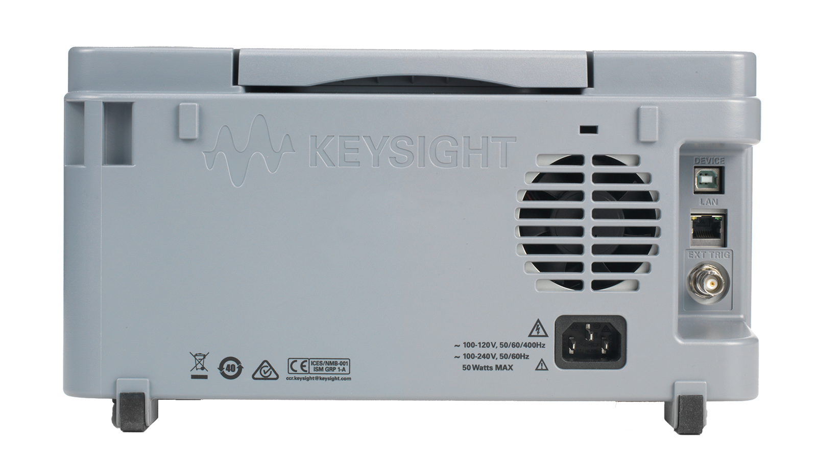 Keysight InfiniiVision 1000 X 系列示波器后视图
