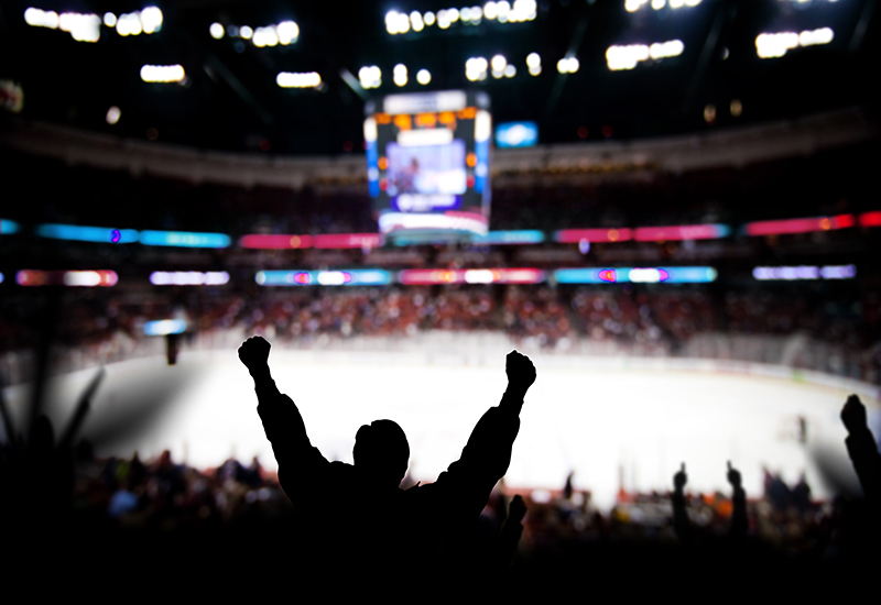 ice hockey arena with audience